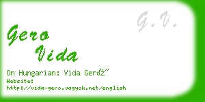 gero vida business card